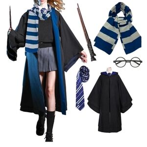 Wizard Costume Cosplay Set for Adults Teens, L